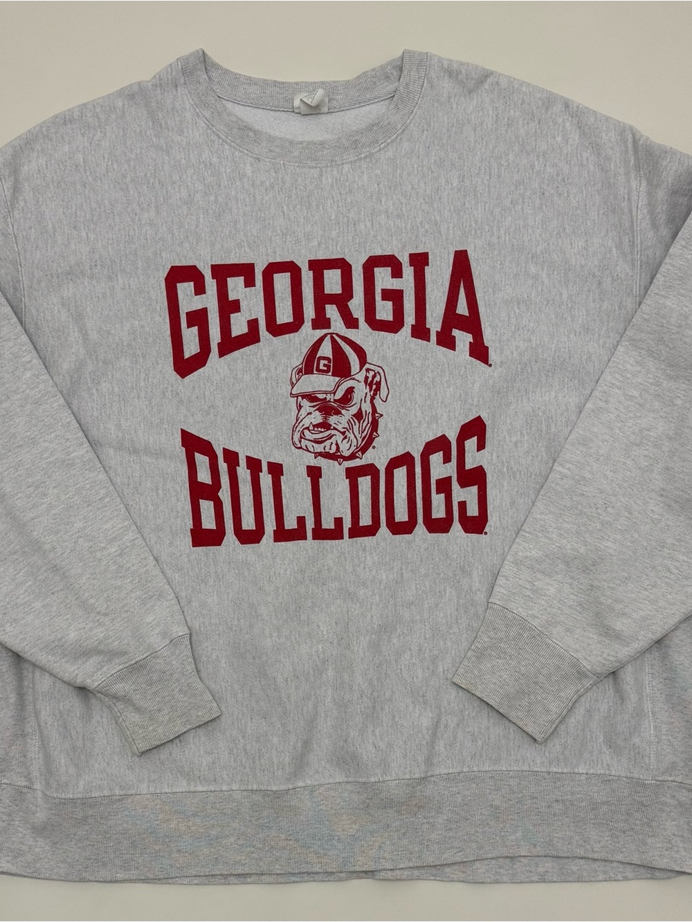 Georgia Bulldogs Gray Crewneck Sweatshirt
